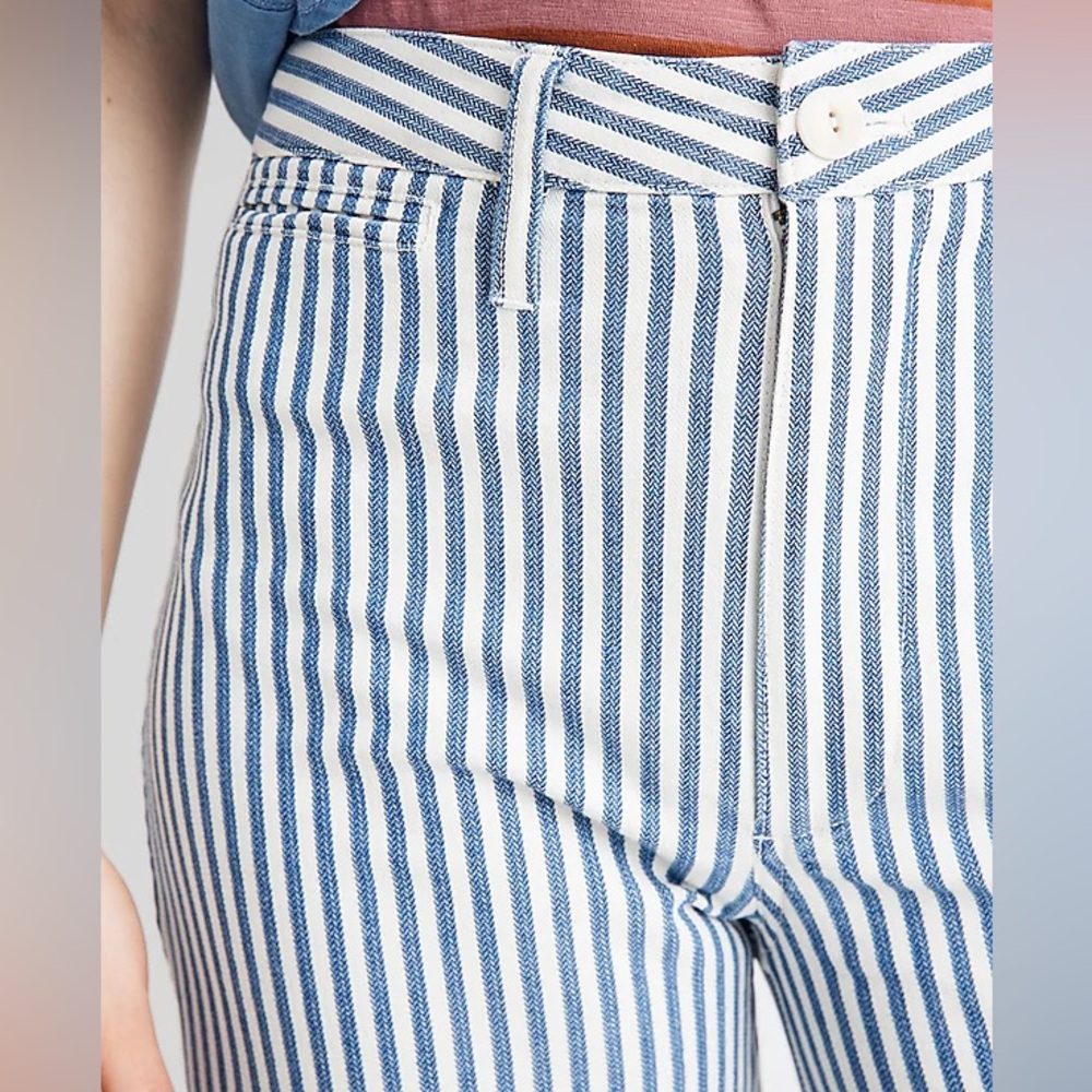 Madewell Emmett Wide-Leg Striped Pants